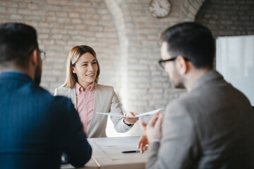 Business people have negotiation on a meeting
