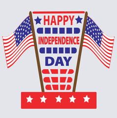 USA Independence Day t shirt design silhouette vector art illustration, 4th of July independence day