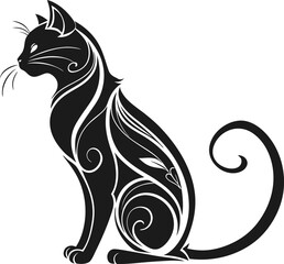 Minimalist Cat Logo Icon Illustration for Pet Brand Identity Animal Shelter Promotion and Veterinary Clinic Marketing