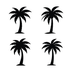 Fototapeta premium palm trees silhouettes