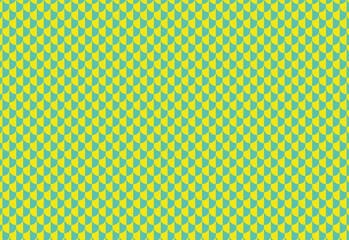 Seamless two tone geometric scale pattern in 90s yellow and cyan hues. Perfect for retro designs, digital backgrounds, or modern textiles.