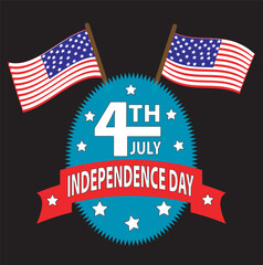 USA Independence Day t shirt design silhouette vector art illustration, 4th of July independence day