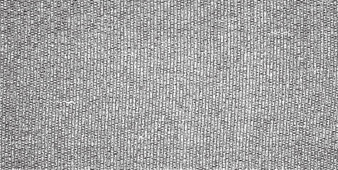 Vector fabric texture. Distressed texture of weaving fabric. Grunge background. Abstract halftone vector illustration. Overlay to create interesting effect and depth. Black isolated on white. EPS10.