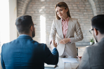 Business people have negotiation on a meeting