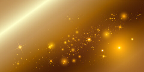 Soft golden glow with star sparkles and light particles on a warm gradient background. A dreamy and festive abstract scene perfect for celebration, holiday overlays, or elegant decoration.