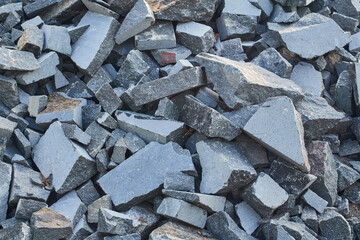 Pile of Broken Granite Stones
