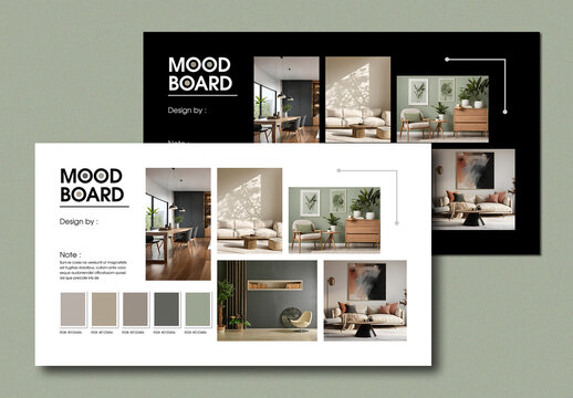 Minimal Mood Board Design Template Layout