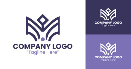 Elegant and Professional Corporate Purple Logo for Branding and Business Identity