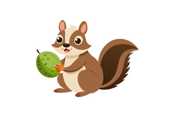 squirrel with a guava