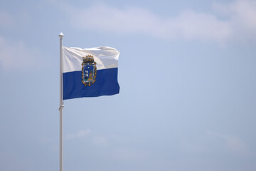 Flag of the city of Santander, in Cantabria, Spain