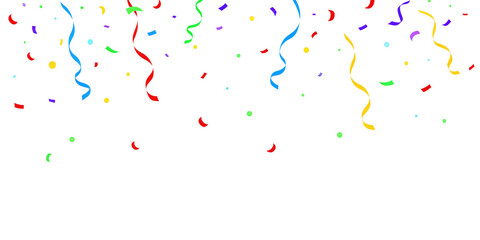 Fototapeta premium colorful confetti on white confetti, vector, paint, color, party, illustration, celebration, birthday,