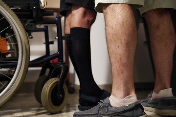 Walking assistance for person with motor disability