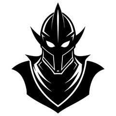 black and white mask silhouette 