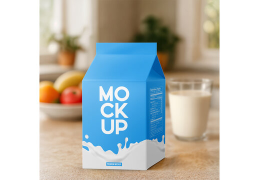 Milk Box Mockup