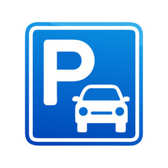 parking sign icon with car icon sign and symbol