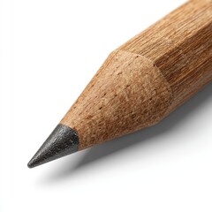 Wooden Pencil Close Up 3D Render Natural Texture