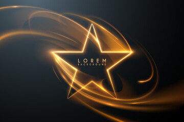 Star shape with light motion effects