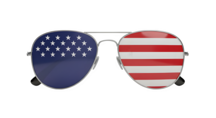 American Flag Sunglasses – 3D PNG