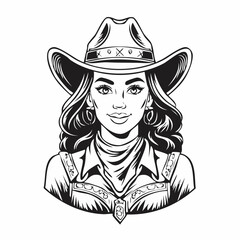 Cowboy Gun Image. Confident Cowboy Image Vector Isolated on white background.