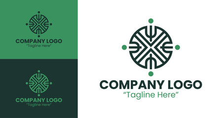 Professional and Creative Business Green Logo Design for Branding and Identity