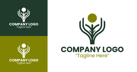 Professional and Unique Green Logo Design for Digital Business Branding