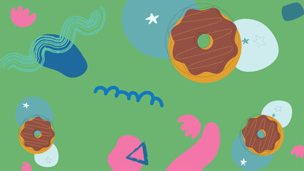 Croissant and cutting board breakfast background