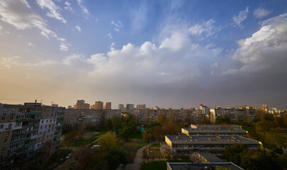 Dark Storm Clouds Gathering Over Kyiv