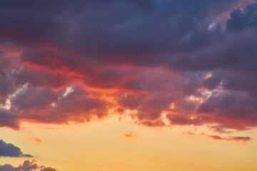 Vibrant Colorful Sunset Sky