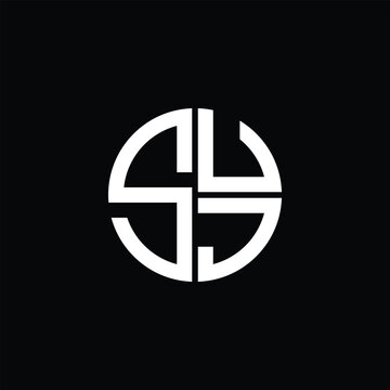 SUJ logo SUJ icon SUJ monogram SUJ letter minimalist Circle flat Unique modern abstract logo design.