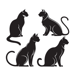 Cat collection - vector silhouette