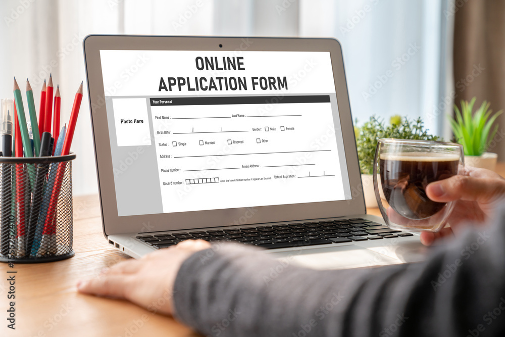 Poster online application form for modish registration on the internet website