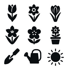 Feature Launch Icons. Solid, filled icons set of feature launch: magic wand icon, new tool icon, update star,