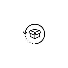 Return package icon flat vector design.