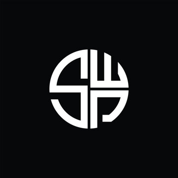 SWP logo SWP icon SWP monogram SWP letter minimalist Circle flat Unique modern abstract logo design.