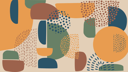 Retro Abstract Geometric Art Background