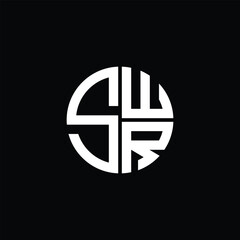 SWR logo SWR icon SWR monogram SWR letter minimalist Circle flat Unique modern abstract logo design.