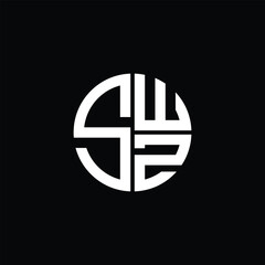 SWZ logo SWZ icon SWZ monogram SWZ letter minimalist Circle flat Unique modern abstract logo design.