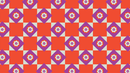 Retro floral tile background