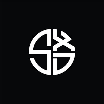 SXD logo SXD icon SXD monogram SXD letter minimalist Circle flat Unique modern abstract logo design.