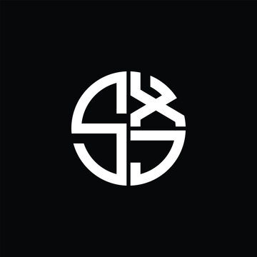 SXJ logo SXJ icon SXJ monogram SXJ letter minimalist Circle flat Unique modern abstract logo design.