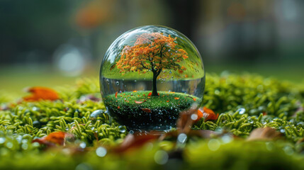 Landscape, hydrogel, sphere.