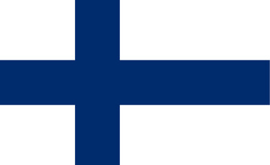 vector flag of finland. finnish official national flag. flat style design