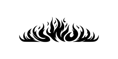 Obraz premium Seamless Horizontal Flame Border.