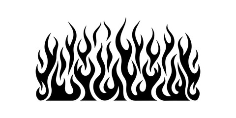 Seamless Horizontal Flame Border.