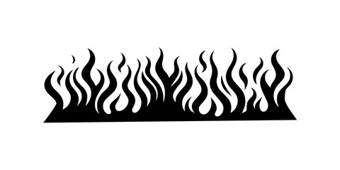Seamless Horizontal Flame Border.
