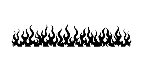 Seamless Horizontal Flame Border.