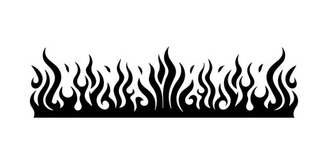 Seamless Horizontal Flame Border.