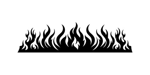 Seamless Horizontal Flame Border.