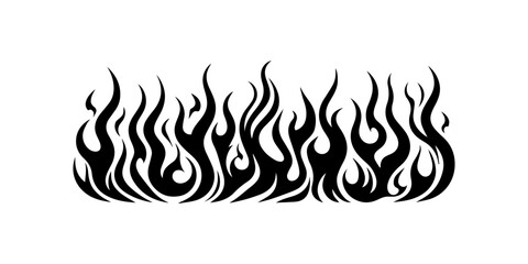 Seamless Horizontal Flame Border.