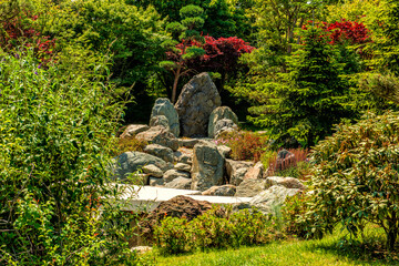 Stone composition in Galitsky Park in Krasnodar